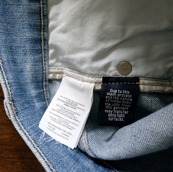 Madewell Jeans Women's Blue Denim 9" High-Rise Skinny Crop With Raw Hem Size 25 - Picture 15 of 16